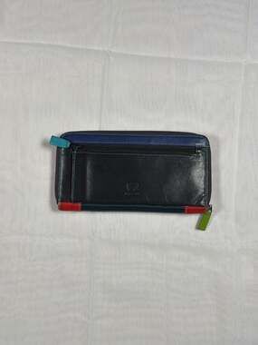 Mywalit Large Zip Around Multi-Color Leather Wallet